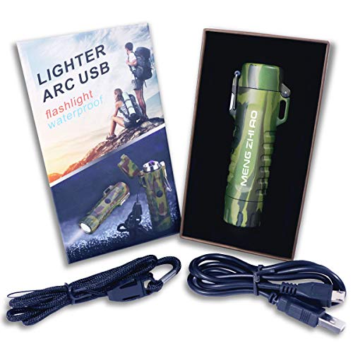 Encendedor plasma recargable impermeable con linterna LED