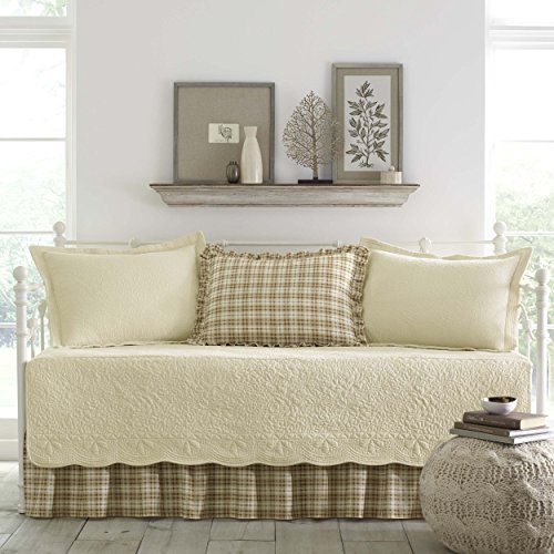 Stone Cottage Trellis Collection 5-Piece Daybed Set, Ivory