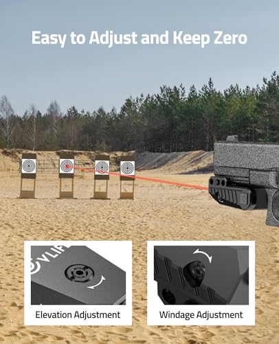 CVLIFE Picatinny Red Laser Sight Magnetic Charging Rechargeable Red Laser Beam for 21MM Picatinny Rail Mount, Low Profile Hunting Laser Sight with Ambidextrous Switches — view 6