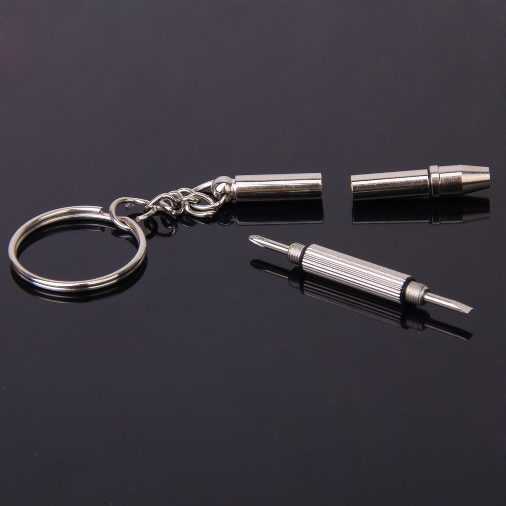Sugra 3-in-1 Eyeglass Screwdriver Hand Tools Eyeglass Sunglass Repair Tool with Keychain 3