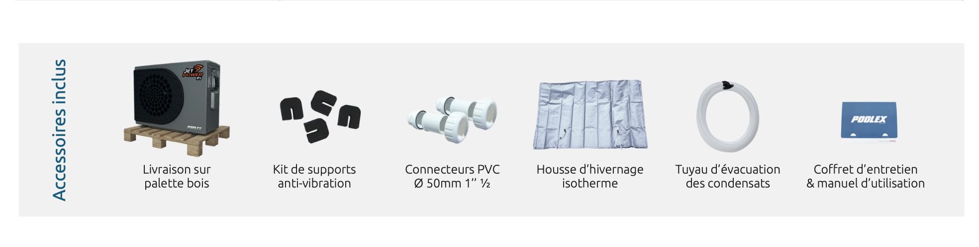 POOLEX PAC JETPOWER 120 Pompe à Chaleur Piscine Full Inverter 12 kW Silencieuse Connectée