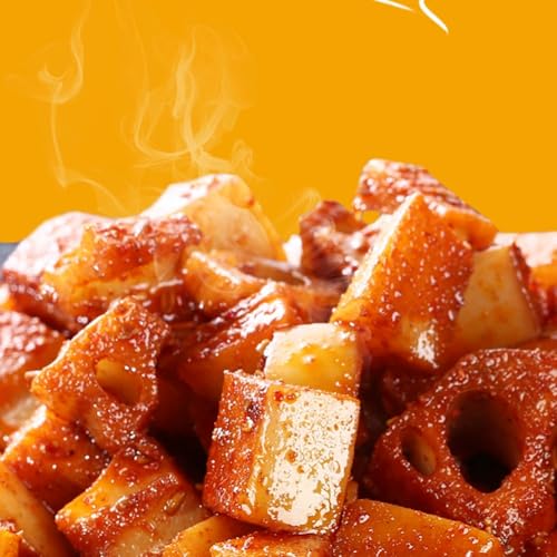 DAMAICHUHAI Crispy Marinated Lotus Root Slices, Savory and Spicy Snack, 12g/0.42oz Per Pack, 50 Packs Bulk, Low Fat Plant-Based Chips, Asian Style Lotus Root Snack,Chinese Food