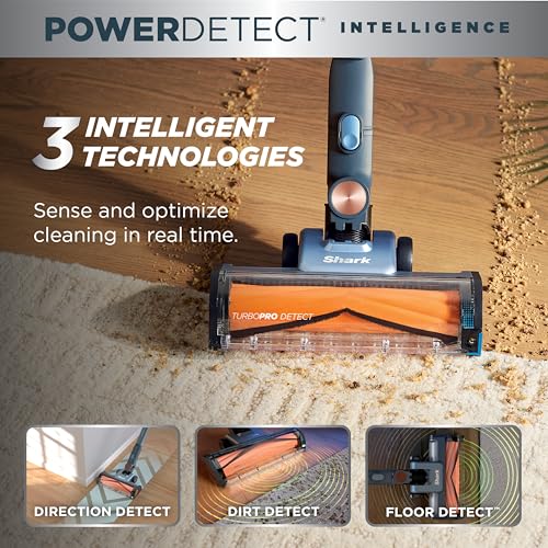 Image of Shark PowerDetect Speed Clean & Empty | Cordless Stick Vacuum Cleaner with Auto-Empty | Lightweight & Rechargeable Handheld Vacuum | Carpet, Hard Floors & Pet Hair | 60-Min Runtime | Ice Blue | IA3241