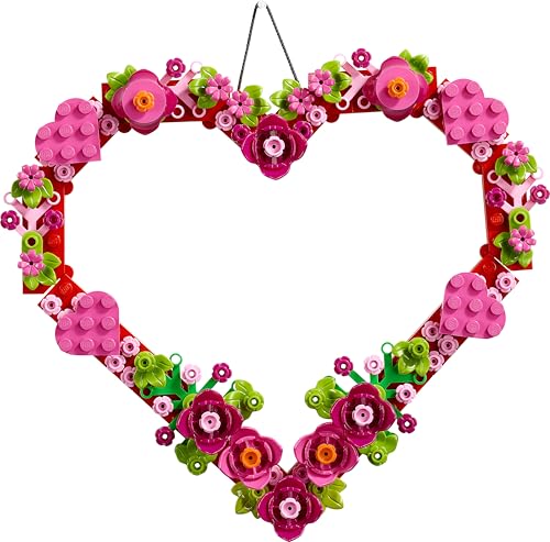 LEGO Iconic Herz-Deko - Spielzeug für Kinder - Geschenk für Mädchen und Jungen ab 9 Jahren - Deko Wohnzimmer - Geschenkidee zum Geburtstag - Modellbau Herz Ornament zum Bauen und Ausstellen 40638