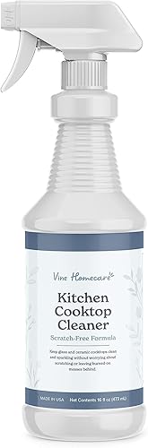 Limpiador de placas de cocina - Limpiador de cocina de vidrio y cerámica - Elimina la suciedad quemada y deja tu estufa brillante - Fórmula sin