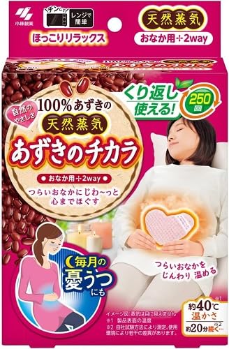 【16個セット】小林製薬 あずきのチカラ おなか用 あずきの天然蒸気 約250回 ×16個 チンしてくり返し使える ケース販売