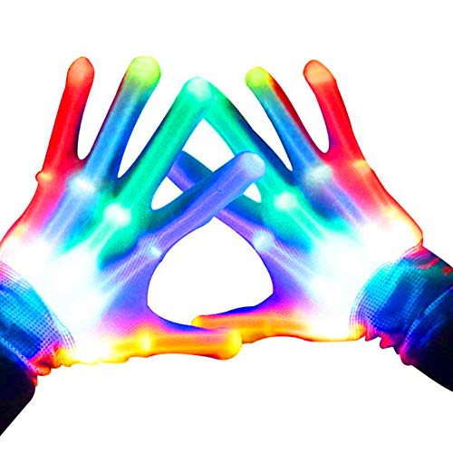 WETONG LED Gloves for Party LightShow Halloween Multicolor,Dancing , Rave, Birthday, EDM, Disco