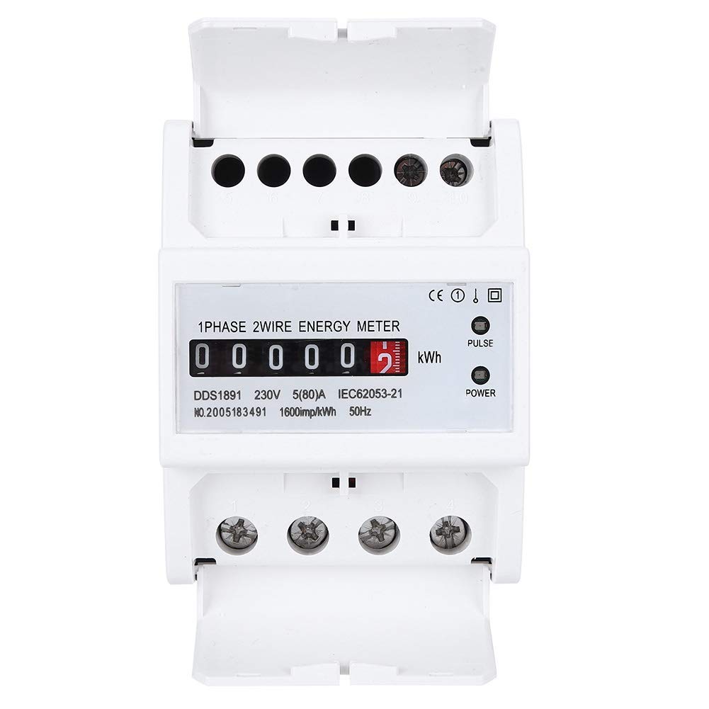 Buy Electric Rail Energy Meter, Single Phase Meter Small Size 230V DIN