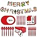 Ksopsdey 62 PCS Set di stoviglie per Feste di Natale, Forniture per Feste a Tema Natalizio Set di stoviglie per Feste.Adatto a Tutte Le Feste, Feste di Compleanno di Natale