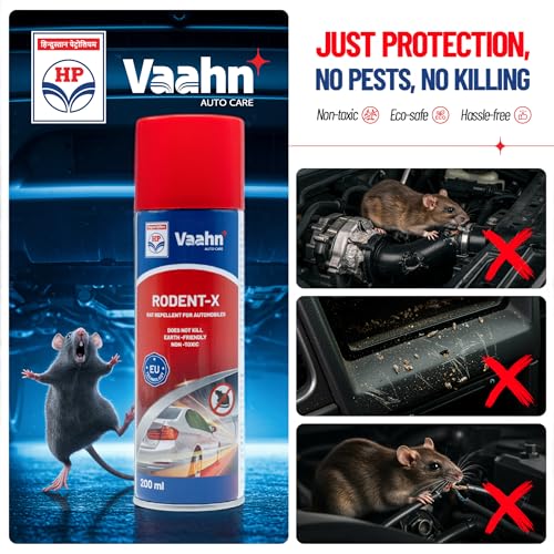 Image of HP Vaahn Rodent-X Rat Repellent Spray for Car - 200ml | Rodent Spray for Car | Non-Toxic, Bitter Coating | Deters Without Harming Rats | Long-Lasting Protection for Engine & Wires