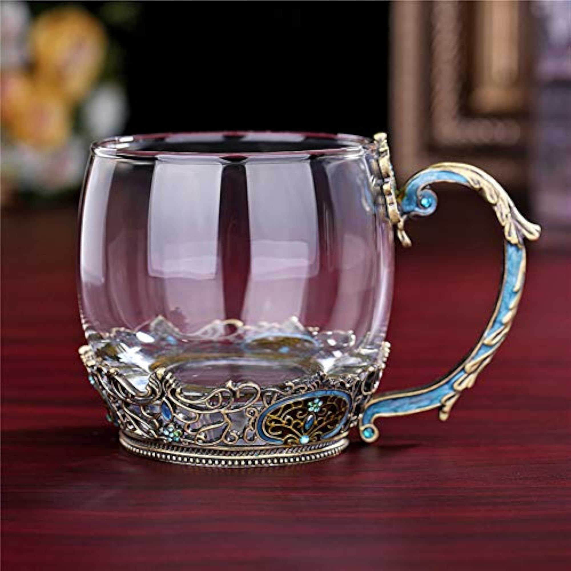 Classical Glass Tea Cup, Unique Personalized Gift Idea