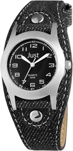 Preisvergleich Produktbild Just Watches Unisex-Armbanduhr Analog Quarz Textil 48-S0010-BK