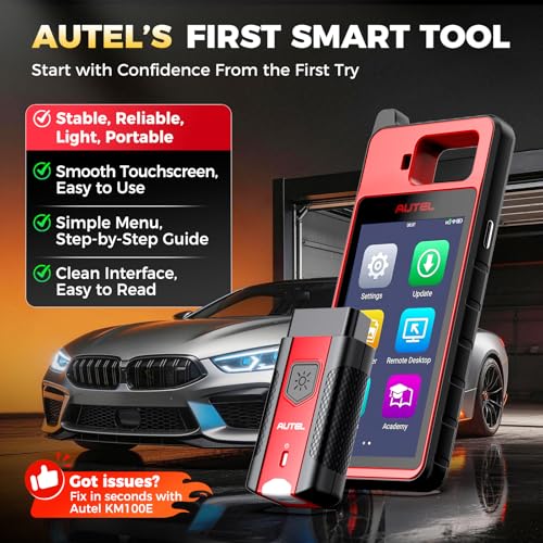 Autel Scanner KM100E OBD2 Tool: 2026 Lite Version of IM508 Pro, IM608 Pro 2 IM608S II, V200 Wireless BT Connect, Auto Scan 2.0, Android 9.0, 10X Faster Hardware, Full Functions, Support 150-200 Brands - Image 3