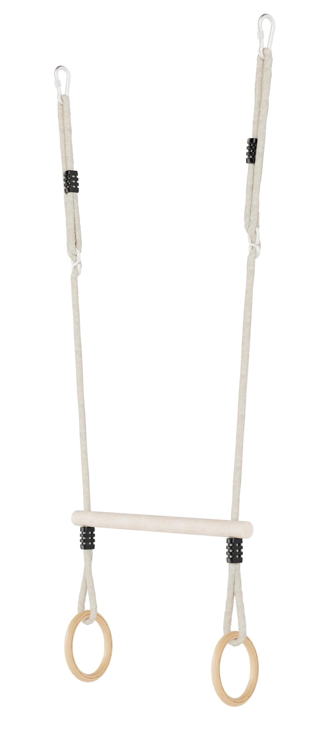 Salta Trapez mit Ringen - Trapez Schaukel aus Holz - 58cm - Höhenverstellbar