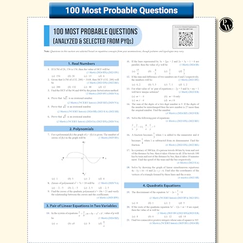 Image of PW UP Board Phod Class 10 Maths, Science, Social Science, English & Hindi Combo Question Bank Chapterwise with 14 Mind Maps and PYQs For 2026 Board Exam | 100 Most Probable Questions