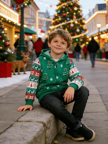 Image of Toddler Zip Up Hoodie Sweatshirt Fall Clothes Boys Jacket With Hood 2-7 Years