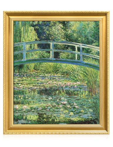 DECORARTS Claude Monet Wall Art Framed, Japanese Bridge, 29x25''