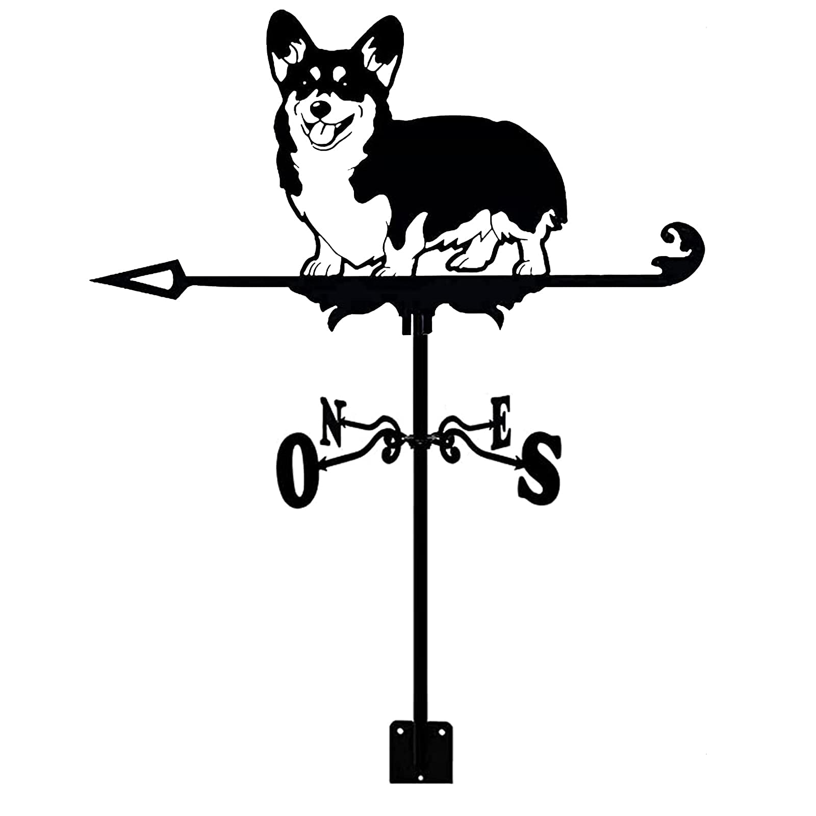 TAXXII Weather Vane Weathervane,Metal Weathervane Outdoor Stainless Steel with Roof Mount Garden Decoions Wind Direction Indicator for Farm Yard Gazebo-Styl