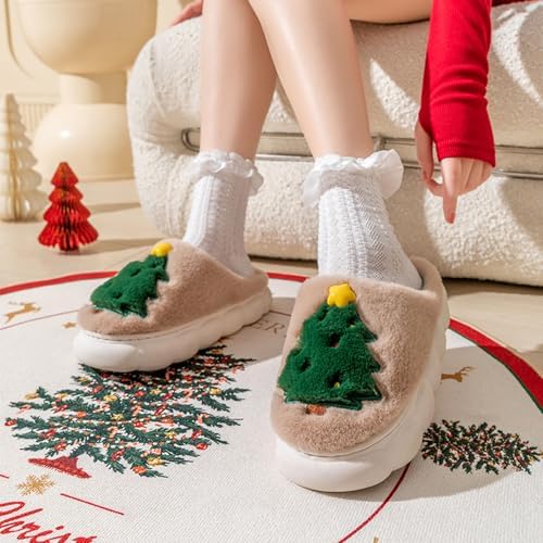 EBoutik Weihnachtsstrumpffüller – Lustige Plüsch-Hausschuhe Als Wichtelgeschenk, Einheitsgröße 36-38