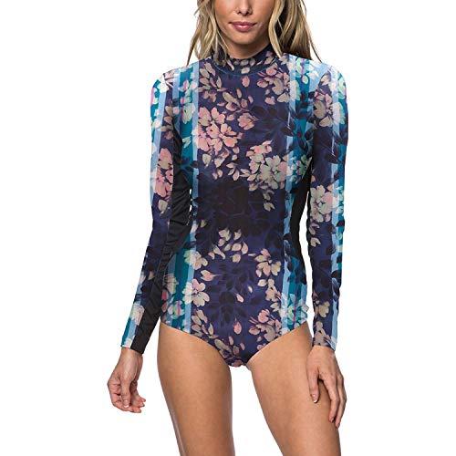 Oceanic O'Neill Women's Dive One Piece, Blue Multi Floral, Large