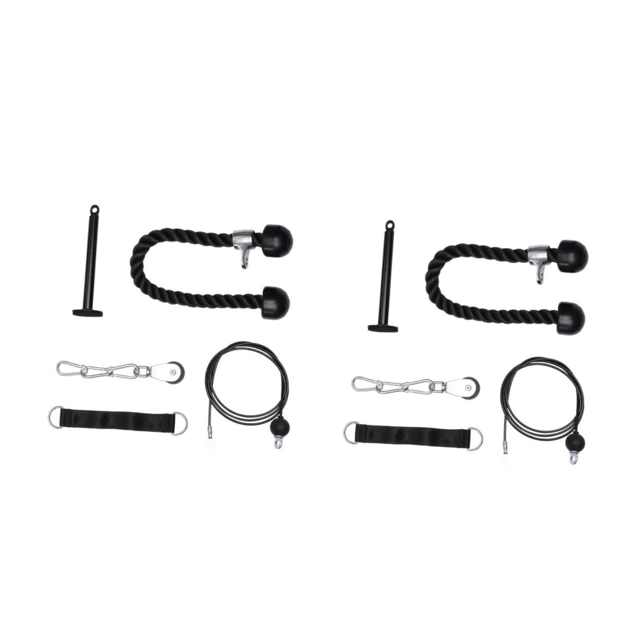 ibasenice Equipo de extensión de tríceps Duradero para Equipo de Fitness en casa Hombro con Entrenador de Brazos Duradero de polea de Brazo Profesional Metal