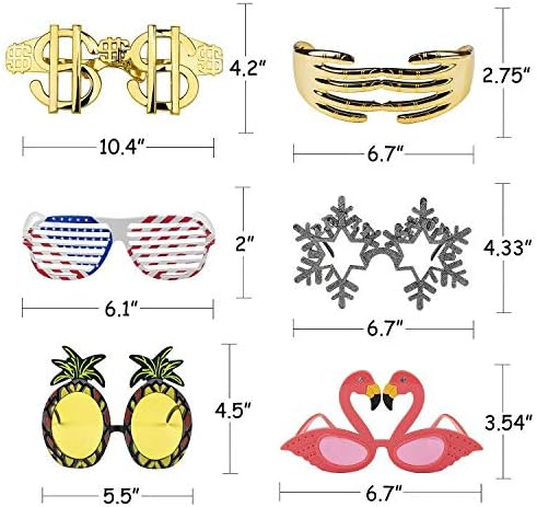 15 Pack Glasses Favor Sets Party Sunglasses Dress Up Themed Photo Booth Props Eyeglasses - Image 2