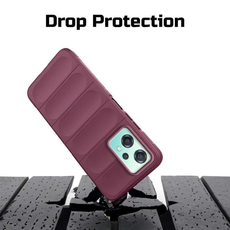 Image of Mr. Case Silicone Back Cover Case for OnePlus Nord CE 2 Lite 5G | Comfort Grip Soft Touch Matte TPU | - Wine Red