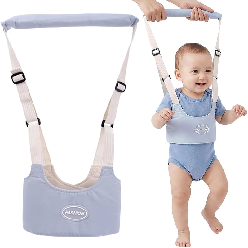 GWEOR Arnes bebe para caminar Correa Bebe Para Caminar, Ajustable Arnés de Seguridad Bebe con Hebilla de Seguridad Diseño de Malla Transpirable Arnes Bebes, Cinturón de Andador a Pie de Caminado, Azul
