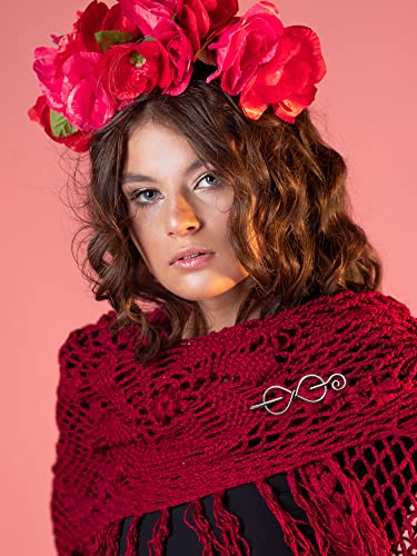 Bucherry 6 Pcs Celtic Shawl Pins and Sticks Scarf Pins Sweater Brooches Metal Cloak Clips for Women Clothes Accessory 6