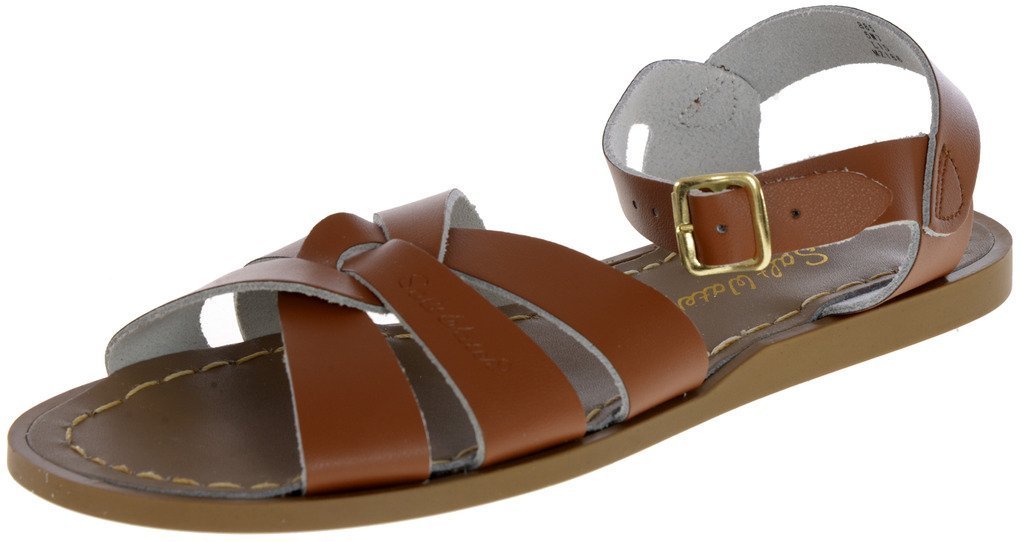 Salt WaterOriginal Little Kid Leather Sandals, Tan, 3 Little Kid