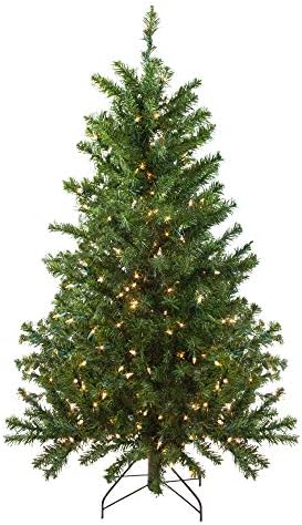 4' Pre-Lit Canadian Pine Medium Artificial Christmas Tree - Clear Lights