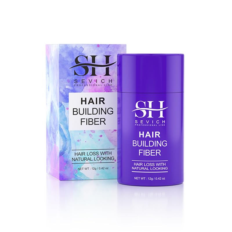SEVICH Fibras de construcción del cabello para mujer, 5 segundos, oculta la pérdida de cabello adelgazante, fibras de queratina natural para