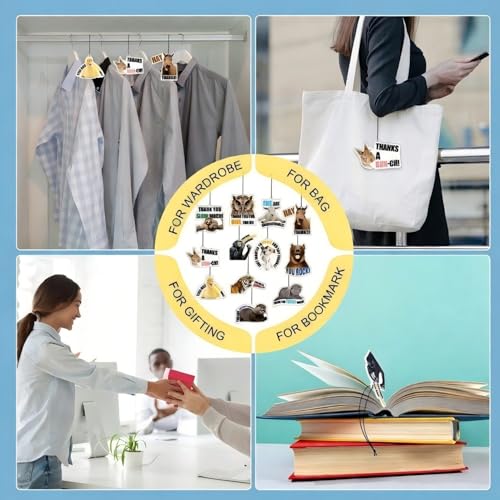 Image of Siifert 24 Pcs Customer Service Week Gifts Bulk Funny Car Air Freshener