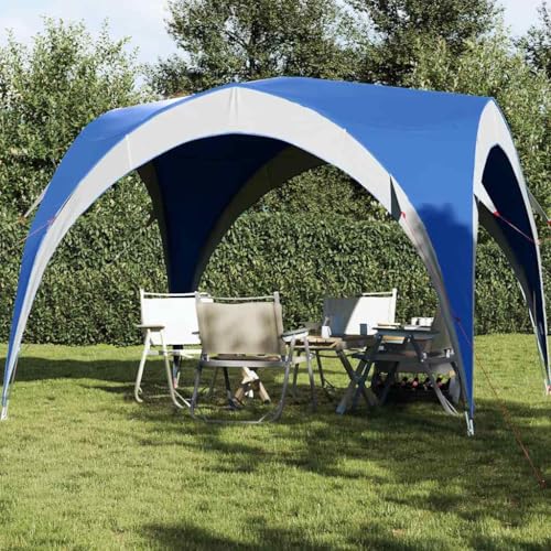 Runheo Party Tent Blue Waterproof 185T Polyester with PU Coating, 305 x 305 x 216 cm, Lightweight and Portable with Carry Bag, Ideal for Outdoor