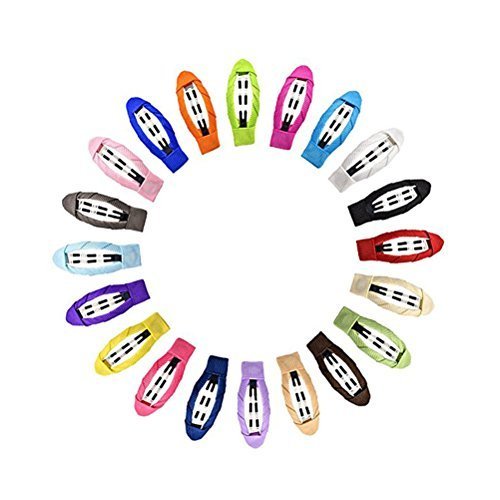 Frcolor Non Slip Ribbon Hair Clips Barrettes for Baby Girls Toddlers Kids, Pack of 20