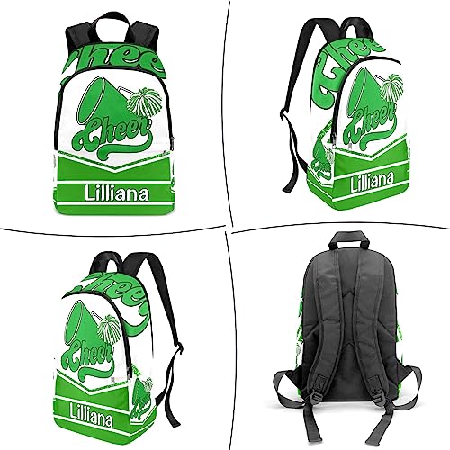 zaaprintblanket Personalized Green Cheer Cheerleader Backpack Casual Daypack Bag for Man Woman4