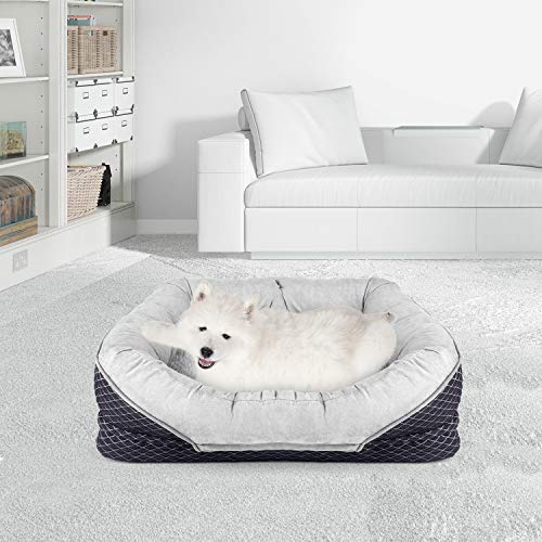 AsFrost Dog Bed, Orthopedic Dog Beds with Removable Washable Cover, Memory Foam Pet Bed for Dogs & Cats, Nonslip Bottom Pet Beds for Sleep (Small - 20" x 16", Grey) - Thumbnail 3