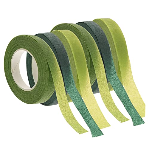 LALAFINA 6 Rolls Floral Stem Wrapping Tape DIY Flower Making Bouquet Flower Paper Tape 30 Yards/roll