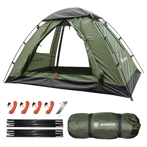 Backpacking Tent for Camping 3-4 Person Hiking Ultralight Tent for Waterproof Windproof Outdoor Two Doors Tents Easy Quick Setup Lightweight Instant Tents（3-4 Person）