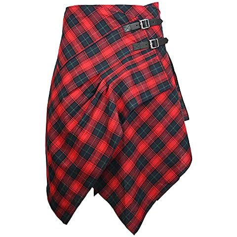 The Celtic Ranch Tartan Skirt - 3 Pocket Lighter Weight Skirt in 2 Traditional Scottish Tartan Colors - Multicoloured - Large Cover