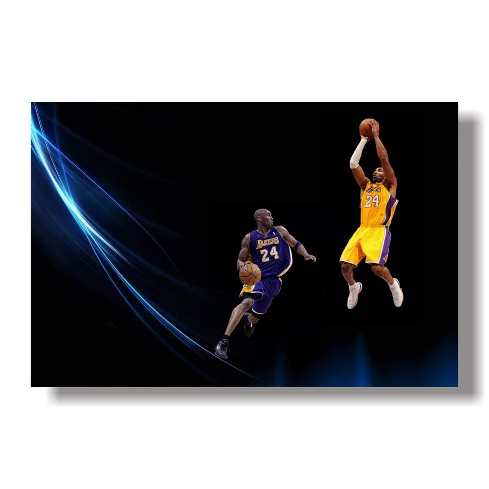 Mengyun Store Kobe Bryant Poster Wall Art Canvas Painting Print Nordic Basketball Player Wall Pictures For Boys Bedroom No Frame B294(40X60Cm)