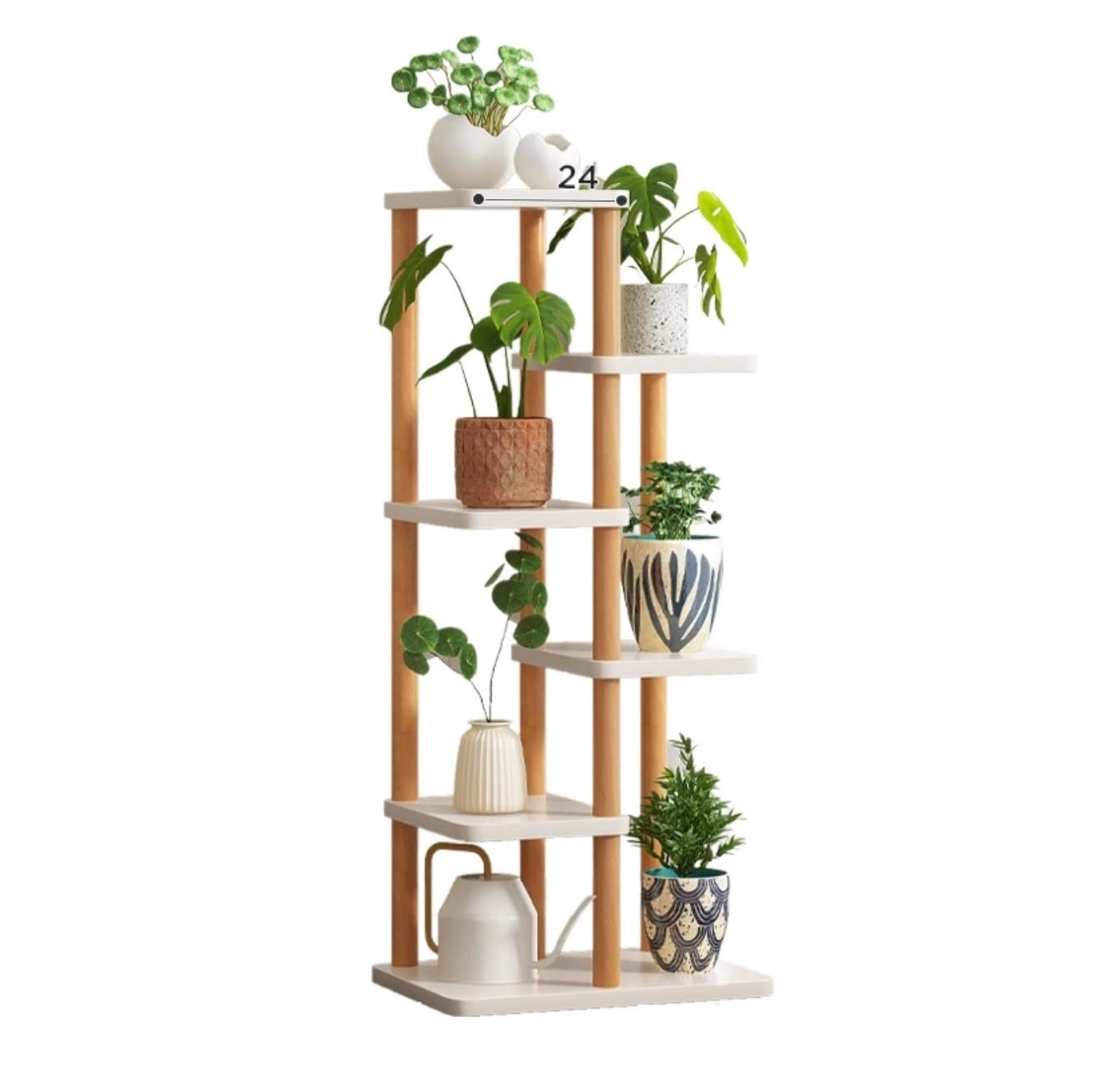 Lpmengs-EU Plant Shelves Flower Holder Wooden Plant Display Stand Rack Indoor Flower Pots Stand Outdoor Garden Decoration(A,112cm)