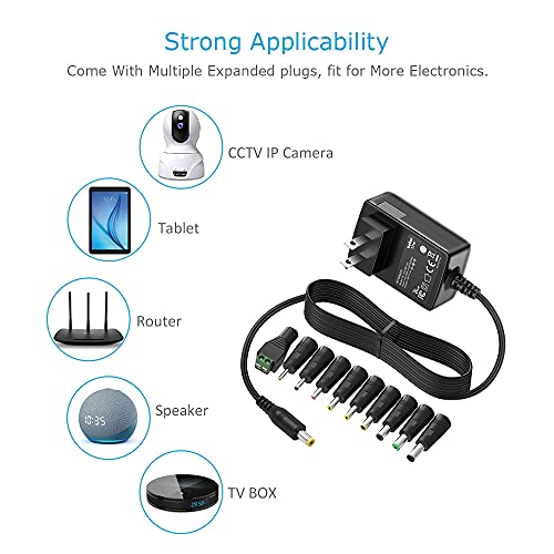 Belker 12V 1A Ac Dc Adapter Wall Charger Power Adapter Supply For 12 Volt Electronics - 1000Ma Max. #TOP5