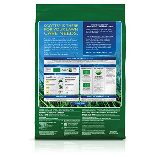 Image of Scotts Green Max Lawn FoodFL, 15.15 lbs. | Lawn Fertilizer for Grass Plus Iron Supplement, Grass Fertilizer, Covers 5,000 sq. ft.