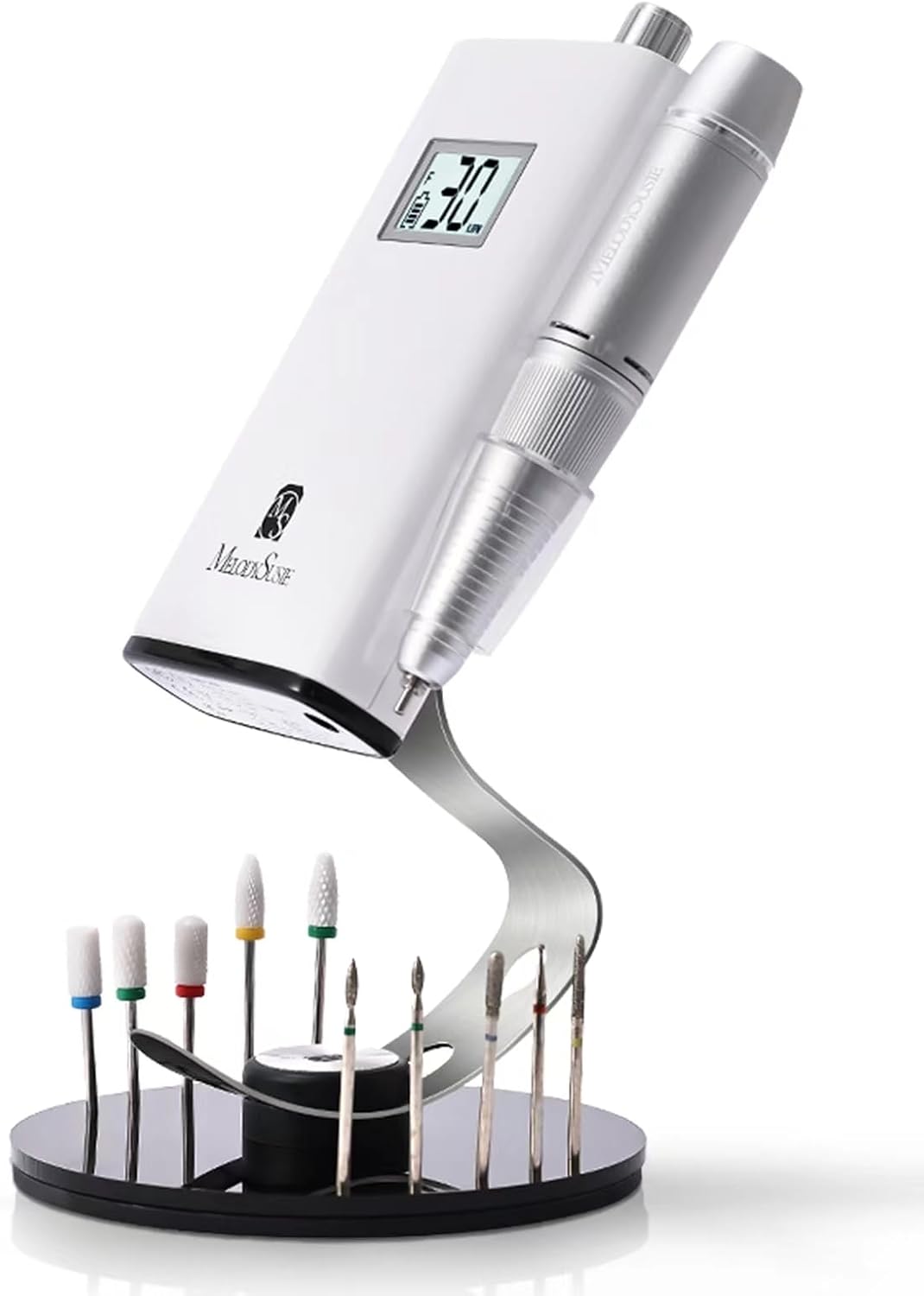 MelodySusie Nail Drill Machine Holder,10 Holes Acrylic Nail Drill Bits Holder, Professional Nail Efile Display Stand and Organizer Compatible with Most Nail Drill Machines (Not Including Efile & Bits) MelodySusie Nail Drill Machine Holder,10 Holes Acrylic Nail Drill Bits Holder, Professional Nail Efile Display Stand and Organizer Compatible with Most Nail Drill Machines (Not Including Efile & Bits)