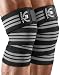 Mava Sports Knee Wraps (Pair) for Cross Training WODs,Gym Workout,Weightlifting,Fitness & Powerlifting - Best Knee Straps for Squats - For Men & Women- 72"-Compression & Elastic Support (Gray)