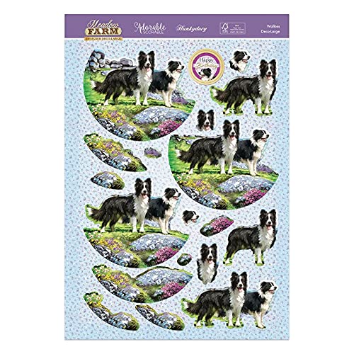 Hunkydory Crafts Meadow Farm Deco-Large - Walkies
