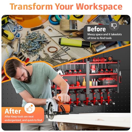 Power Tool Organizer Wall Mount, 4 Layer Drill Holder Wall Mount - image 6