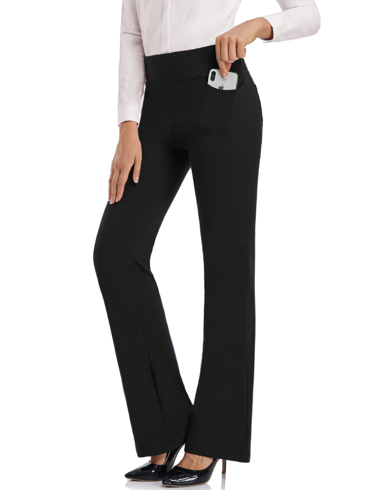 ZayWay Women's Bootcut Dress Pants Stretch Ponte Work Pants