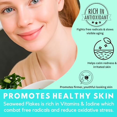 Ocean's Balance Organic Flakes Seaweed Combo Pack (4 Oz Pouch Dulse +4 oz of Wakame + Kombu) - Maine Coast Seaweed - Perfect for Keto, Paleo, Vegetarian and Vegan Diets - Atlantic Coast Sea Vegetables